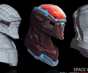 Space Golem Bust Part 1 - Modeling and Unwrapping