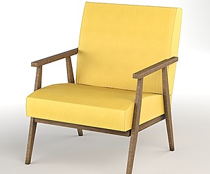 Modern Chair in Yellow
