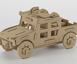 Jeep Truck Vehicle - Game Ready