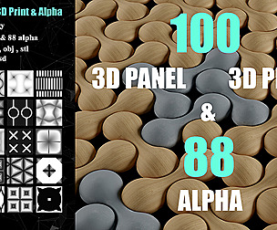 100 3D PANEL & 3D PRINT & 88 ALPHA _VOL.01