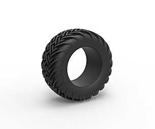 Dune buggy rear tire 16 Scale 1:25