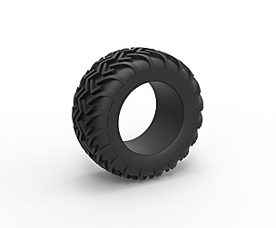 Dune buggy rear tire 17 Scale 1:25