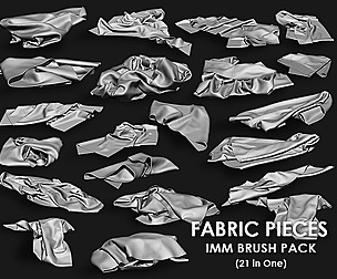Fabric Pieces IMM Brush Pack 21 in One
