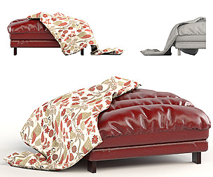 Pouf Single Seating and Blanket