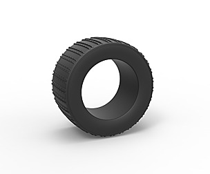 Dune buggy rear tire 19 Scale 1:25
