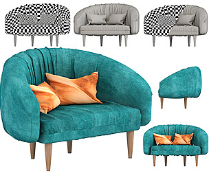 Ella Loveseat Armchair with Pillow