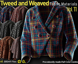 Tweed and Weaved Fabric Materials-vol11