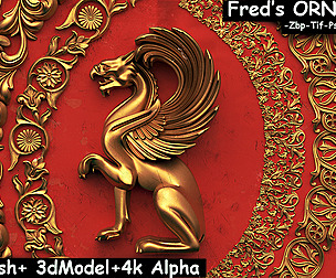 Fred's Ornament IMMBRUSH+3dModels+Alpha Vol 13