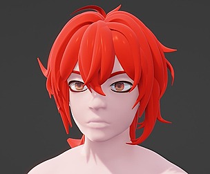 [Bust] Stylised Diluc Bust (Genshin Impact)