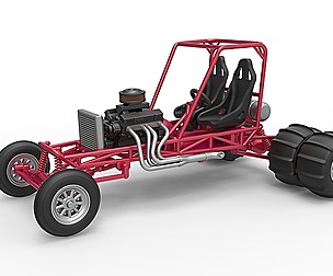 Old school water pumper Sand buggy 1:25