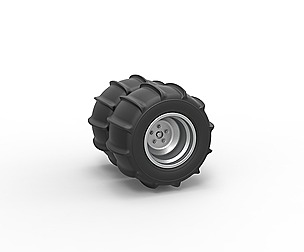 Double Rear wheel for Dune Buggy 1:25