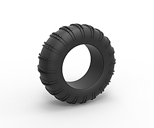 Dune buggy rear tire 22 Scale 1:25
