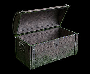 Mossy Water Damaged Treasure Chest 4K