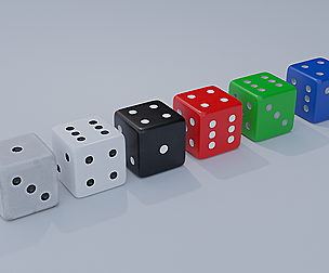 Large Dice Set with 4K Textures