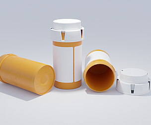 Detailed Blank Pill Bottle 4K