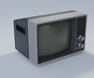 Vintage 2 Tone Box TV with 4K