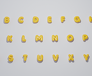 Balloon Letters with 4K textures