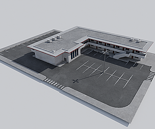 Retro Motel Scene with 4K Textures