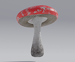 Fantasy Red Mushroom with 4K