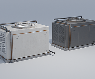 Rooftop AC Unit with 4K Textures