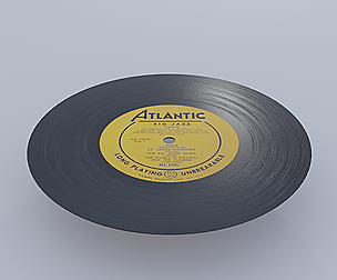 Retro Vinyl Disk with 4K Textures