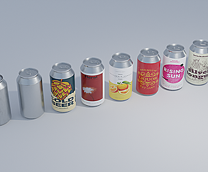 Ultimate Beer can Pack 9 Variants 4K