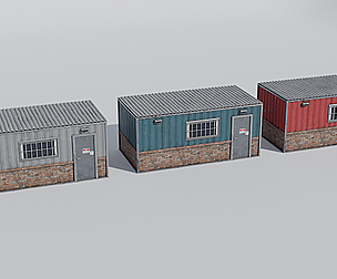 Small Utility Building Set 4K and 2K