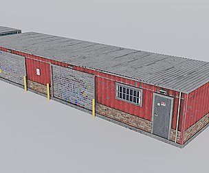 Small Industrial Utility Garage 4K and 2K
