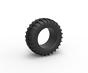 Dune buggy rear tire 29 Scale 1:25