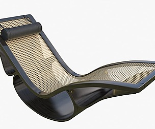 Rio Chaise Longue Black Mental Ray