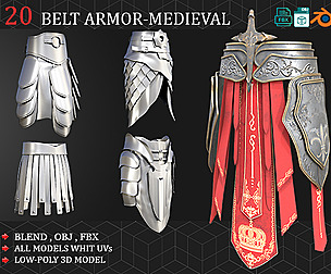 20 Belt Armor-Medieval Base Mesh