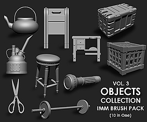 Objects Collection IMM Brush Pack 10 in One Vol 3