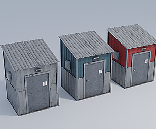 Utility Shed with 4K and 2K Textures