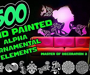 8500 Hand Painted Alpha Ornamental Elements-Vol 13