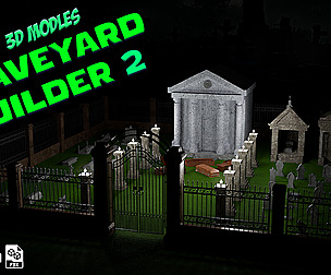 115 3D Kitbash Models - Graveyard Builder 2