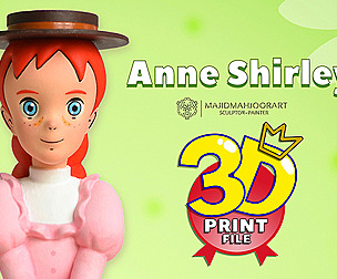 Anne Shirley - 3D MODEL ( ready for print )
