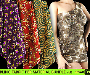 Bling fabric PBR material bundle vol.3