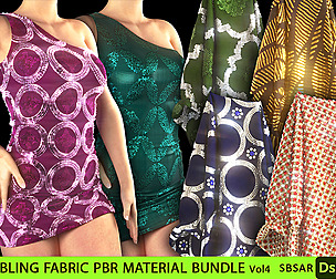 Bling fabric PBR material bundle vol.4