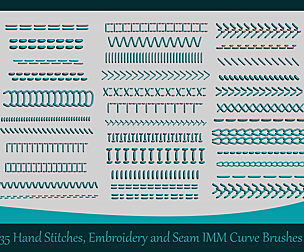 Hand Stitches, Embroidery and Seam IMM Curve Brush