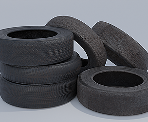 Tires With Clean and Dirty Versions 4K and 2K