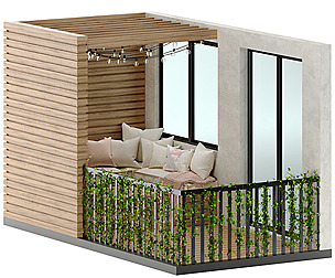 Scandinavian Balcony Set 01