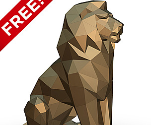 lion  low poly