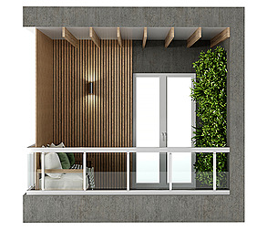 Apartment Modern Balcony 01