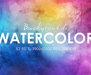 52 Watercolor Backgrounds