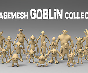 25 basemesh goblin collection