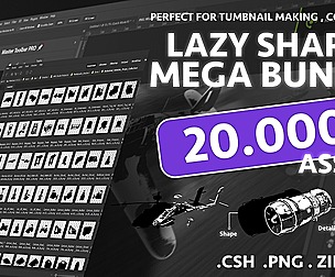 20.000+ LAZY SHAPES MEGA BUNDLE PS Plugins Assets