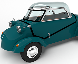 Small electric car style 50s