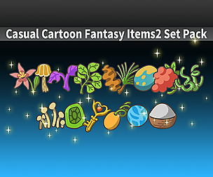 Casual Cartoon Fantasy Items2 Set Pack