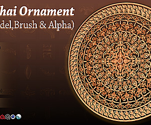 275 Thai Ornament 3D Model,alpha and Brush vol 14