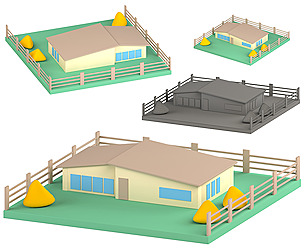 Low Poly - Game Ready Farm House - 002